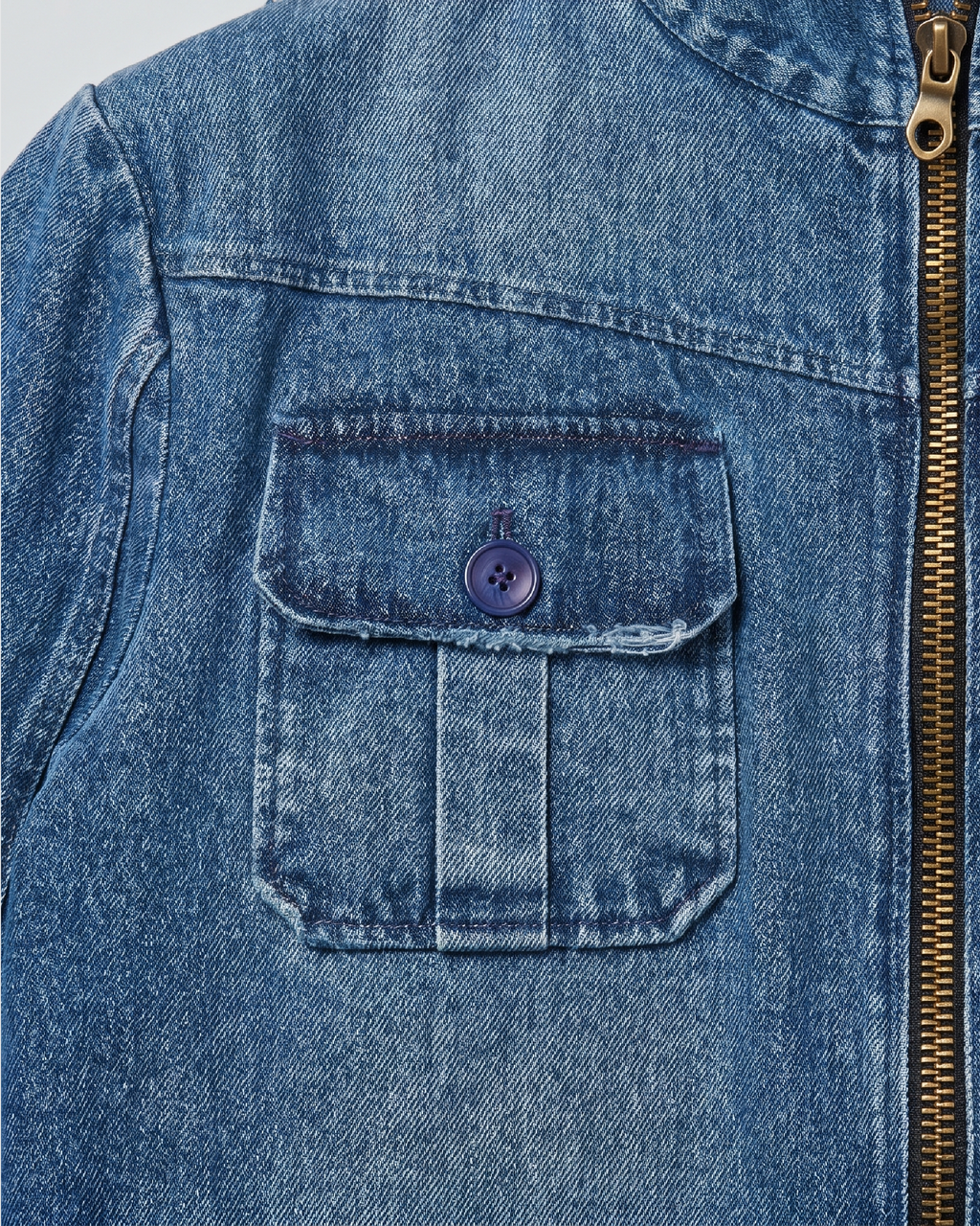 Chaqueta Denim con Cremallera