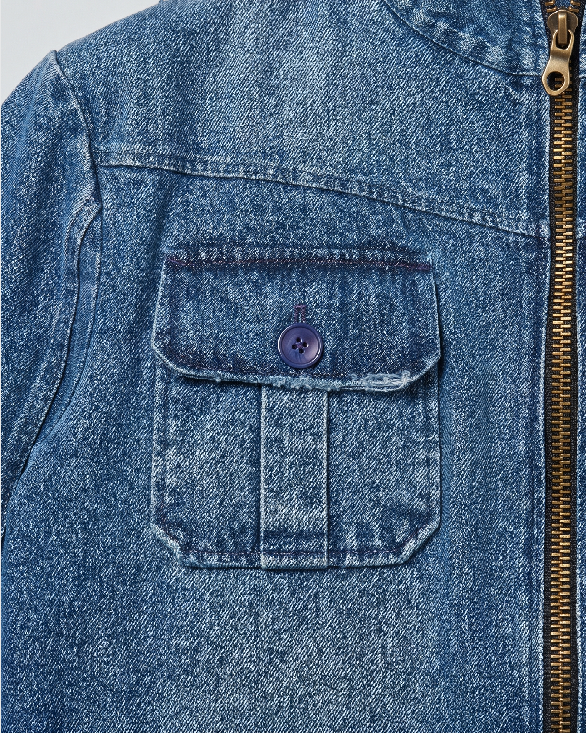 Chaqueta Denim con Cremallera