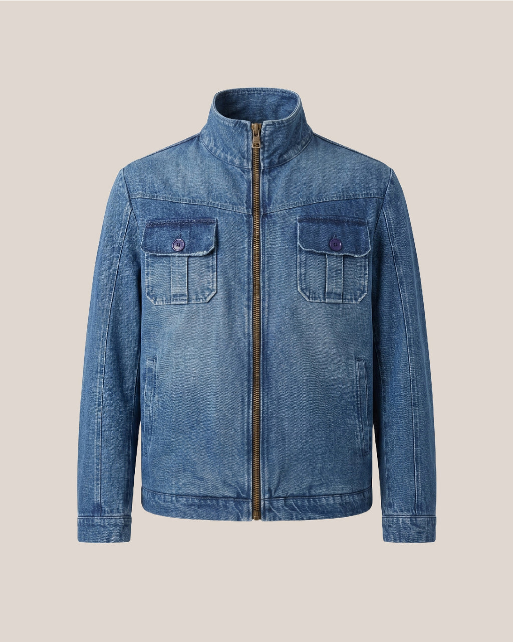 Chaqueta Denim con Cremallera